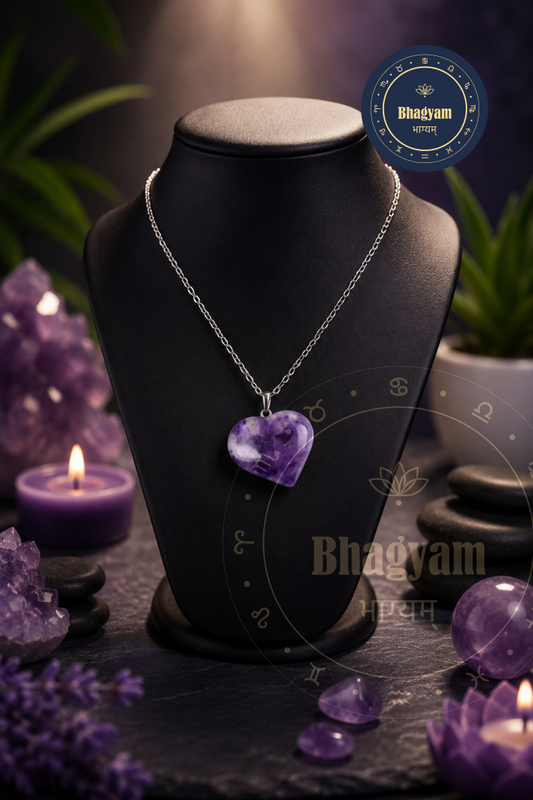 Amethyst Heart Pendant Necklace