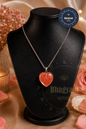 Cherry Quartz Heart Pendant Necklace