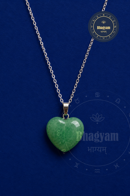 Green Aventurine Heart Pendant Necklace