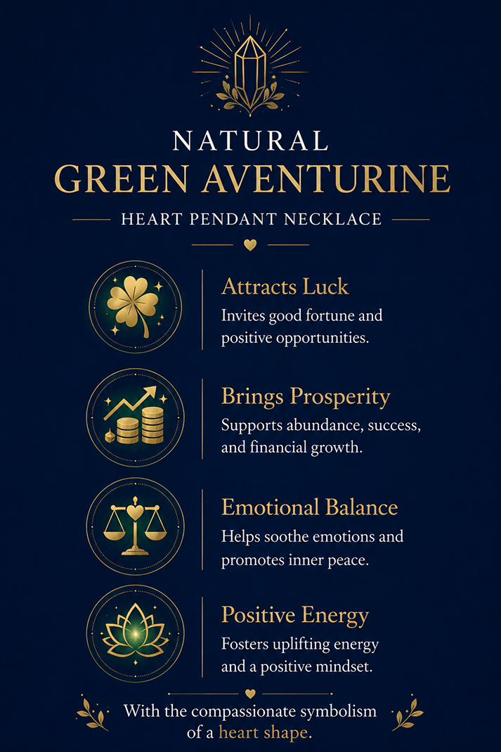 Green Aventurine Heart Pendant Necklace