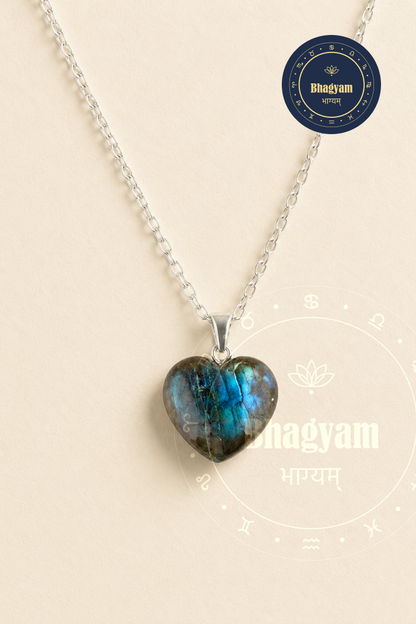 Labradorite Heart Pendant Necklace