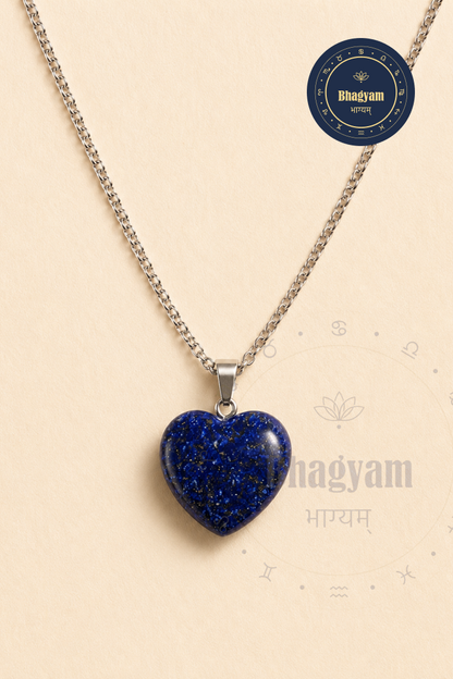 Lapis Lazuli Heart Pendant Necklace