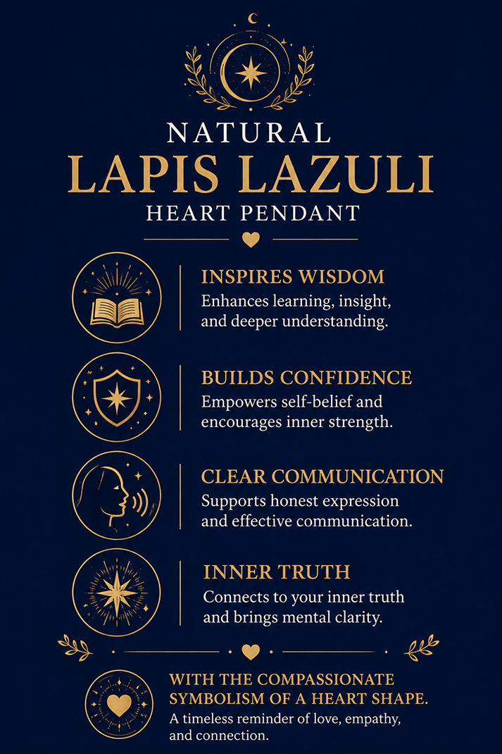 Lapis Lazuli Heart Pendant Necklace