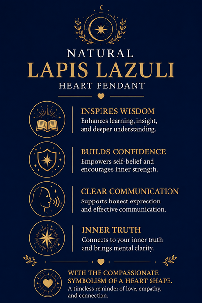 Lapis Lazuli Heart Pendant Necklace