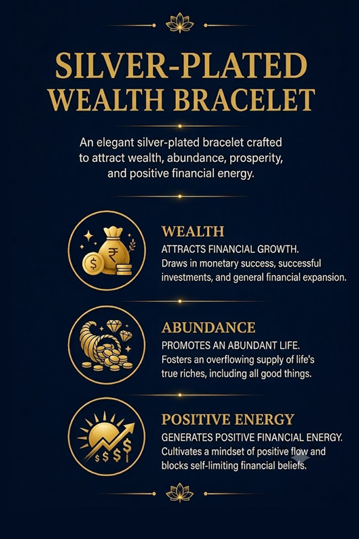 Money Magnet Silver plated Bracelet