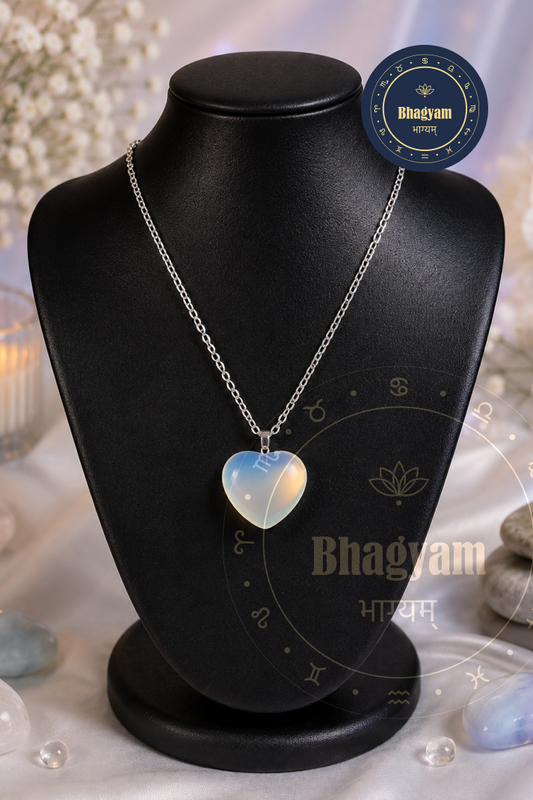 Opalite Heart Pendant Necklace
