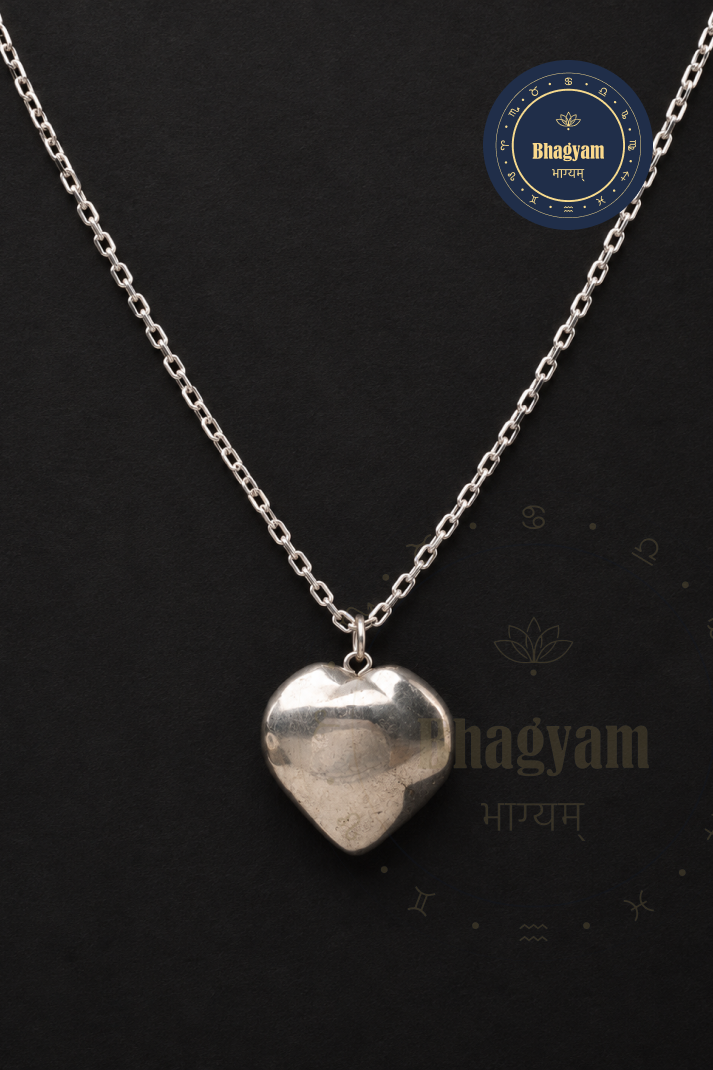 Pyrite Heart Pendant Necklace