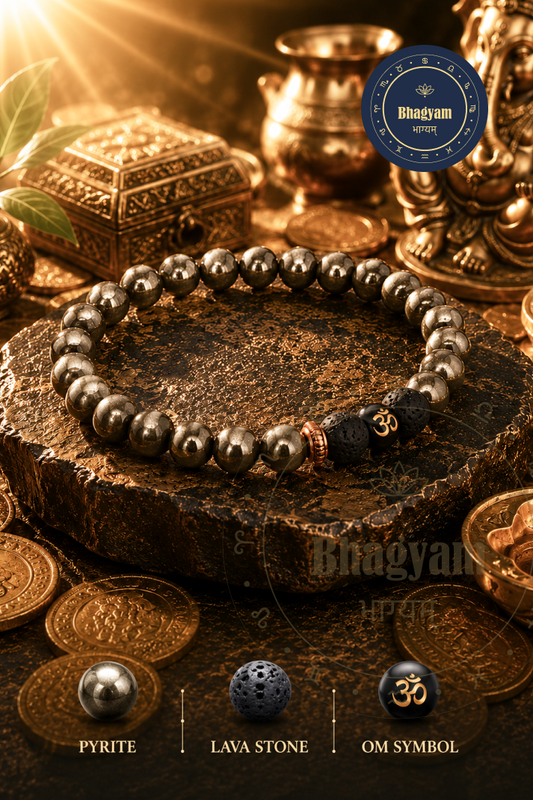 Pyrite+ Lava Bracelet