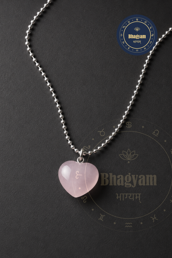Rose Quartz Heart Pendant Necklace