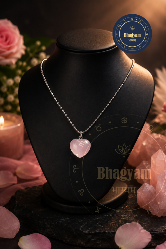 Rose Quartz Heart Pendant Necklace