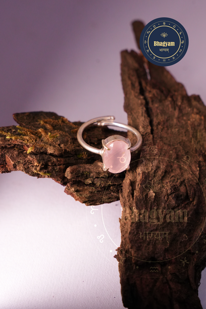 Rose Quartz Adjustable Ring