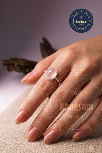 Rose Quartz Adjustable Ring