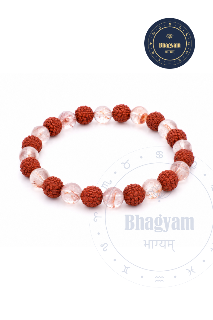 Rudraksha + Citrine Bracelet