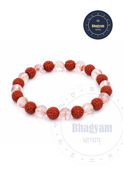 Rudraksha + Citrine Bracelet