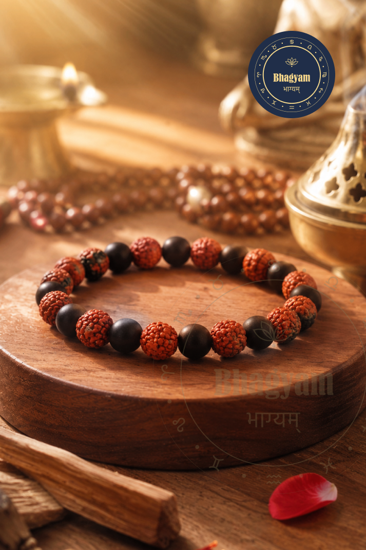 Rudraksha + Karungali Bracelet