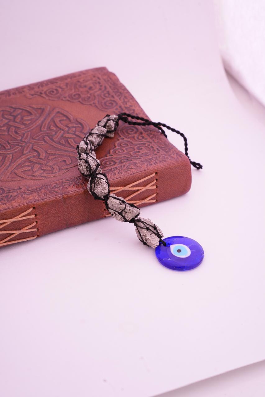 Pyrite And Evil Eye Hanger